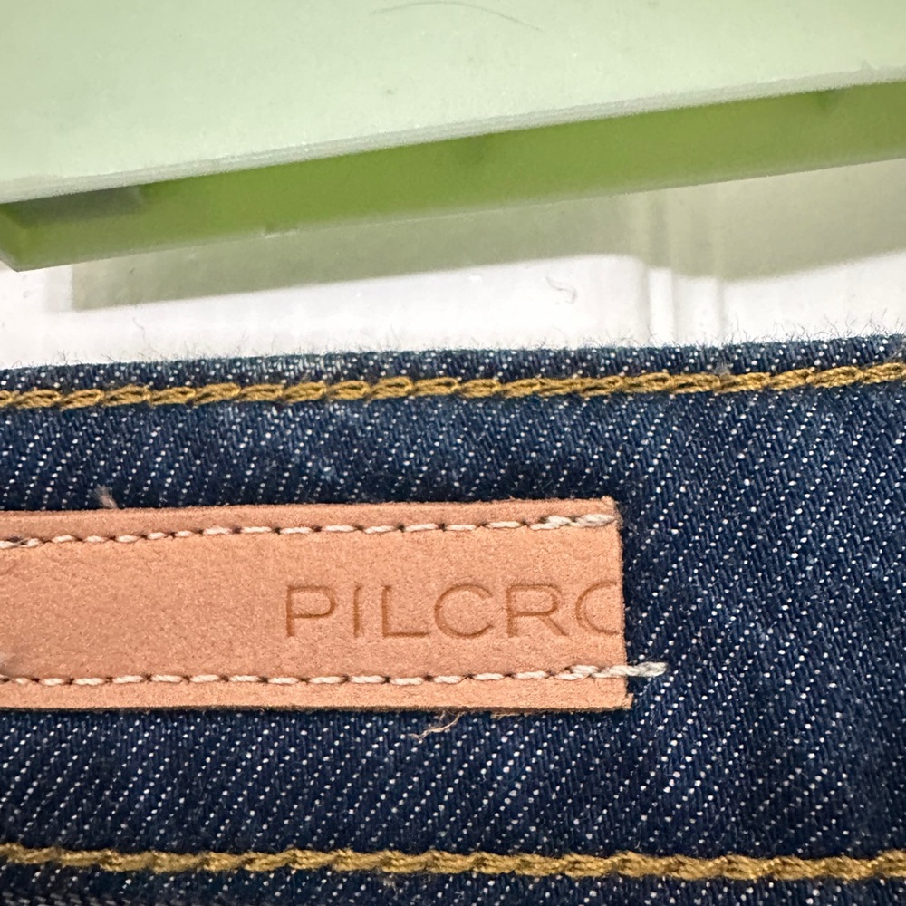 Anthropologie Pilcro The Annie Dark Blue Wide Leg Jeans - Size 25 - Picture 2 of 15